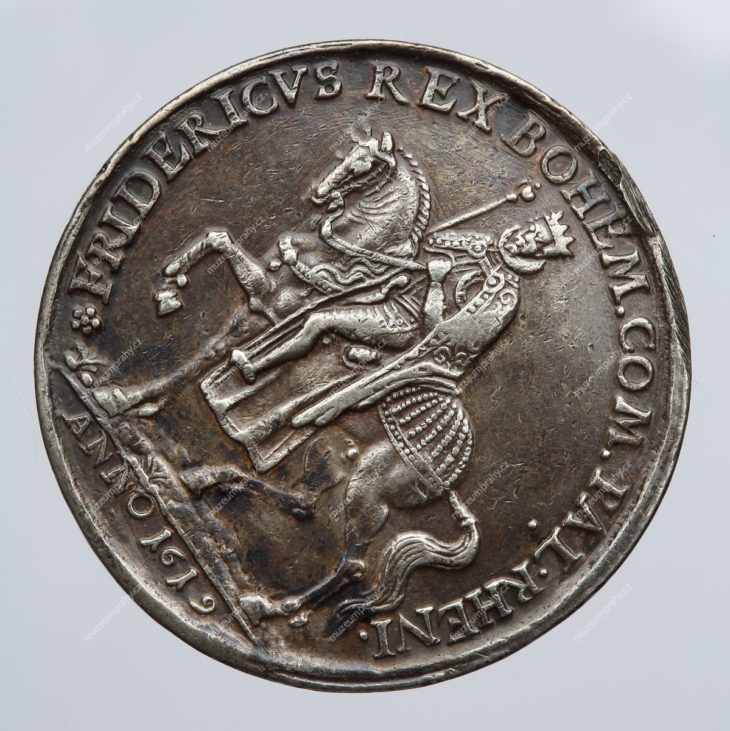 Medaile na počest českého krále Fridricha Falckého., Norimberk, Christian Maler, stříbro, 1619, MMP H 17.507